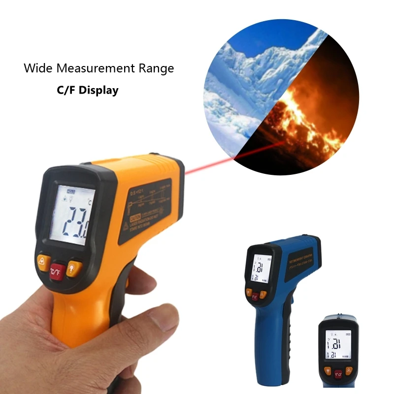 Digital Laser IR Infrared Thermometer Temperature Meter LCD Thermostat -50~600C -50~400C C/F Celsius Pyrometer Non- contact Digital Laser IR Infrared Thermometer Temperature Meter LCD Thermostat -50~600C -50~400C C/F Celsius Pyrometer Non- contact