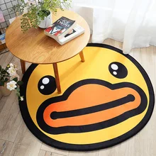 SHIERJU желтая утка ковер с рисунком диаметр 148 см круговой Противоскользящий коврик для гостиной утолщение удобный ковер