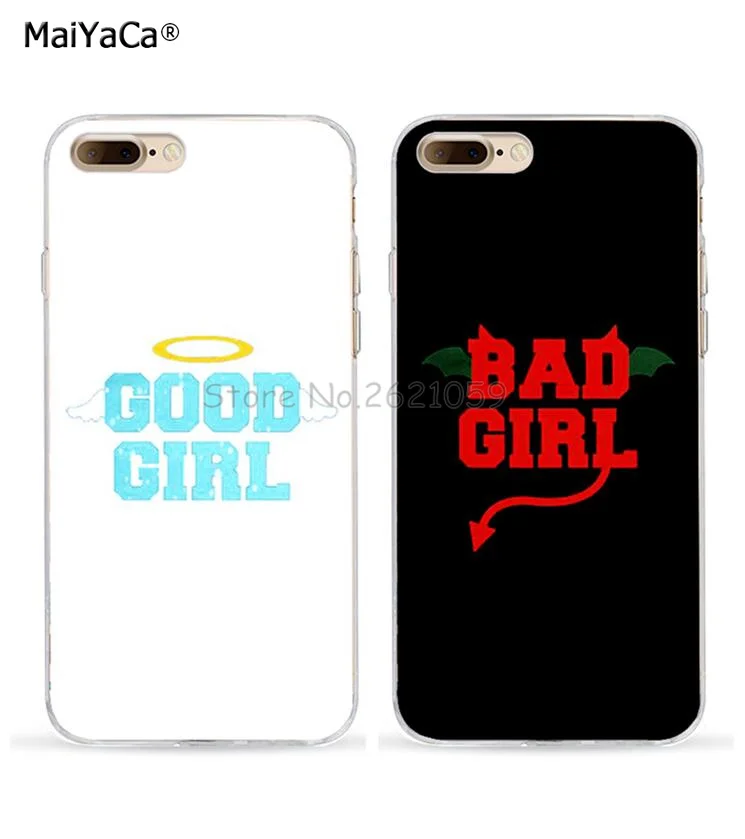 good girl and bad girl best friends soft TPU phone case