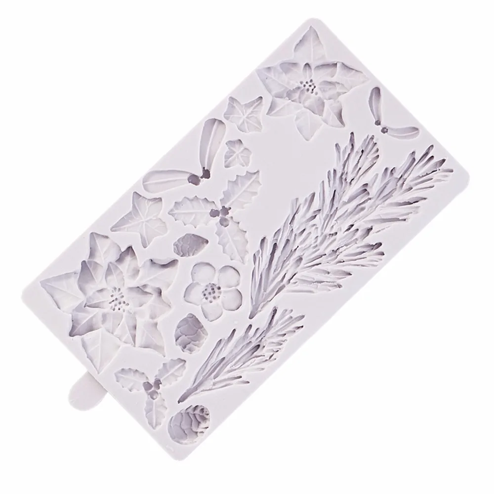 Silicone Mold Christmas Cake Border Fondant Molds Decorating Tools Chocolate Gum Paste Moulds | Дом и сад