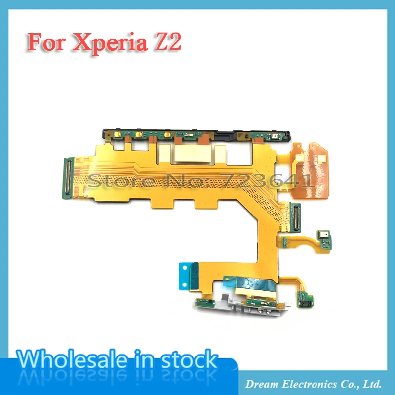 Mxhobic 5 шт./лот Кнопка регулировки громкости и микрофон Flex для Sony Xperia Z2 D6503 D6502 D6543 гибкий кабель материнской платы