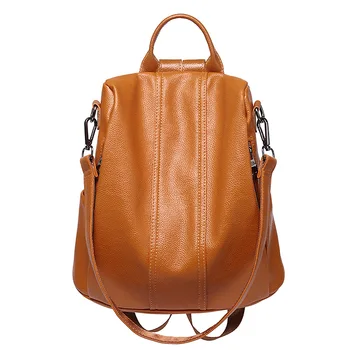 

Women Bags Backpack Vintage Female Back Pack For Girls Backbag Woman Preppy Style Soft Leather Backpack Sac A Dos Mochila C990