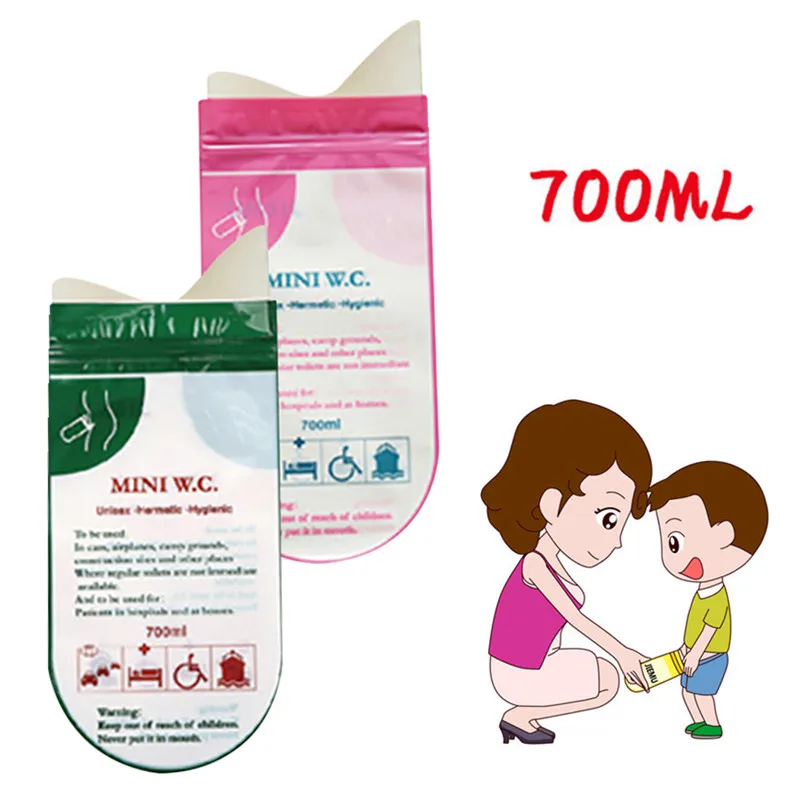 

2019 New High Quality Outdoor 1 pcs Disposable Urinal Toilet Bag Camping Male Female Kids Portable Emergency Pee Bag Loading PE