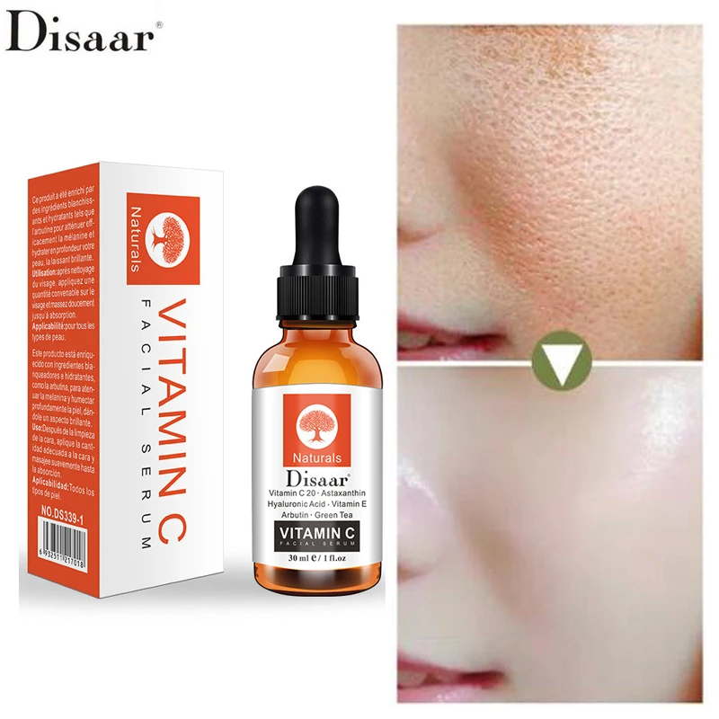 Disaar 30ml Vitamin C Face Serum Anti-age Moisturizer Advanced Formula Hyaluronic Acid Reduces lines For Orbital Area