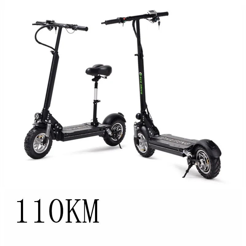 Top Electric bicycle 11 inch adult folding portable Lithium oil brake shock generation driving scooter explosion-proof vacuum tyre 0