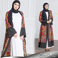 Плюс Размеры 5XL ОАЭ Абаи Дубай кимоно кафтан Малайзии долго мусульманин кардиган платье хиджаб Для женщин халат Longue турецкая исламская