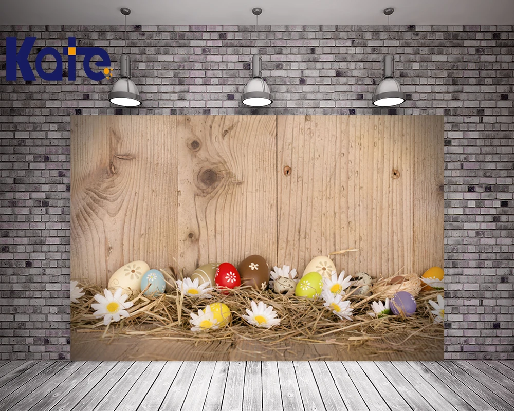 

200Cm*150Cm Easter Photography Backdrops Hay Wood Walls Eggs Studio Photo Easter Day Zj