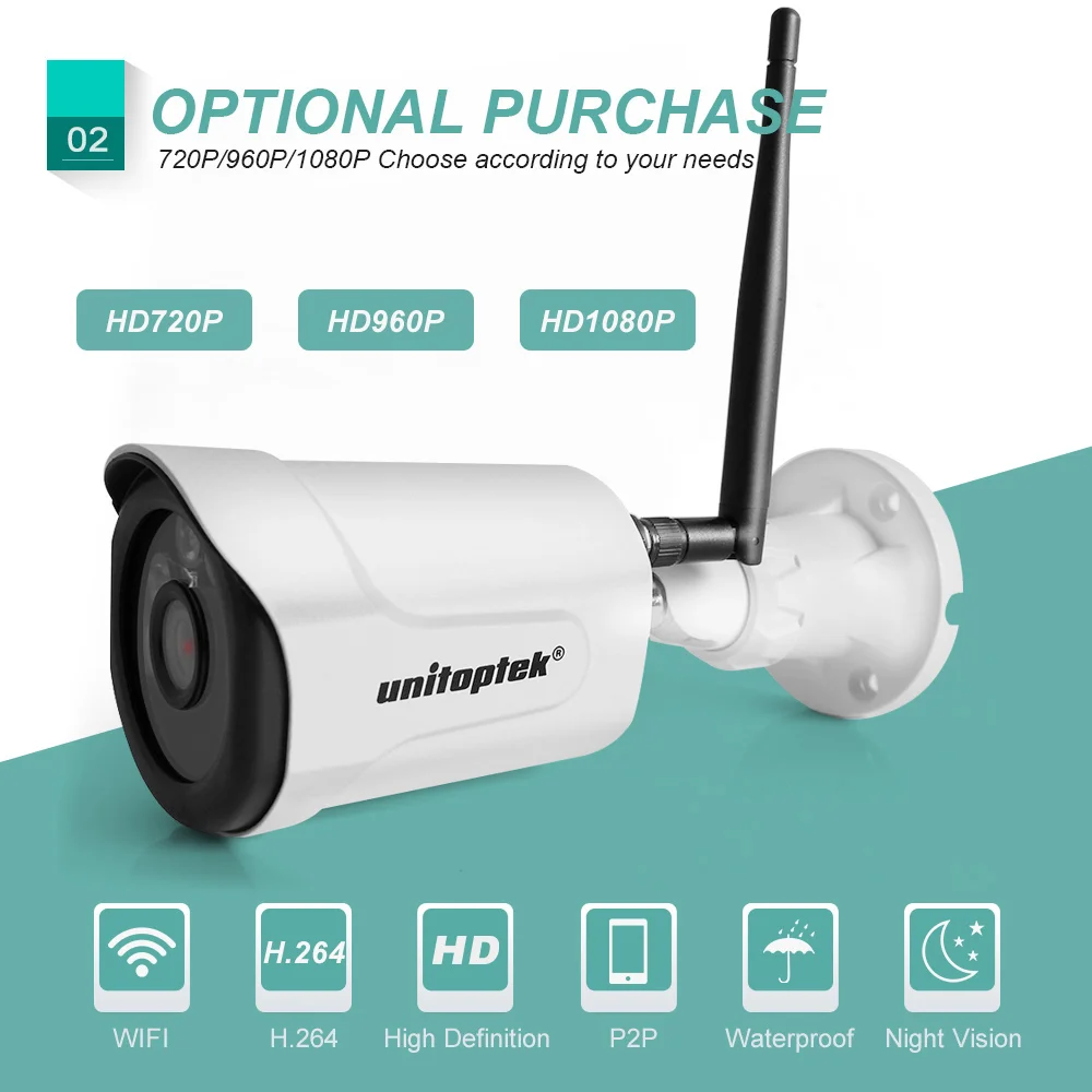 1080P wifi уличная IP камера беспроводная Onvif 720P наружная пуля 2MP безопасности