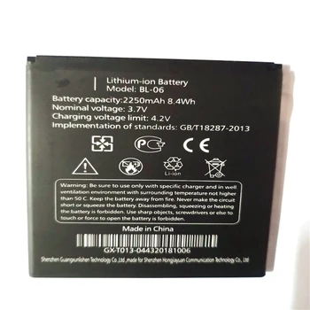 

BL-06 T6S Mobile Phone Battery BL06 BL 06 For THL T6 Pro T6C Replacement Batteries 2250mAh with phone stander for gift