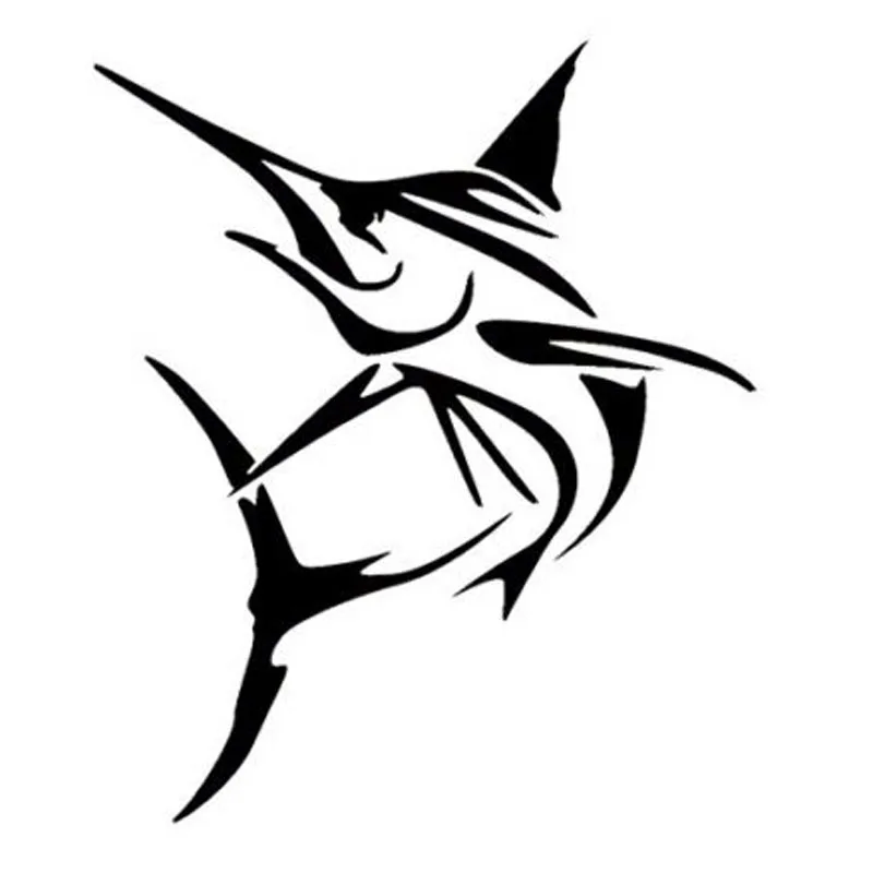 

12.7*15.1CM Marlin Fish Large Swordfish Decals Car Styling Fashion Window Decoration Car Sticker C6-1302