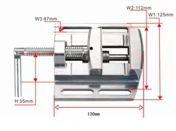 Алюминиевый сплав 2.5 "Плоские щипцы вице-Фрезерные станки скамейке дрель Клещи приспособление Рабочий стол максимальное 68 мм