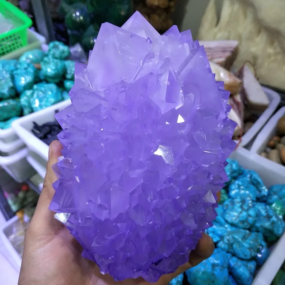 Горячо! 1100 г редкий и красивый фиолетовый кварцевый кристалл кластер используется для украшения дома свадебные украшения аквариума