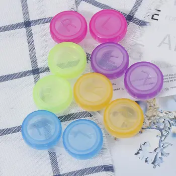 

Random Color Plastic Contact Lens Box Holder Portable Small Lovely Candy Color Eyewear Bag Container Contact Lenses Soak Box