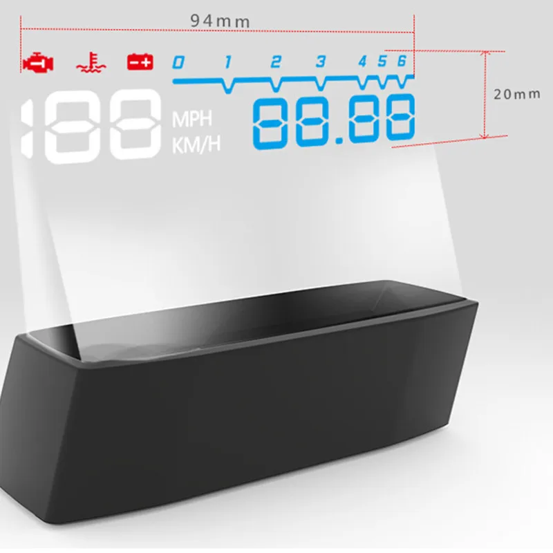 4F автомобиля OBD2 II ручной переключатель HUD Км/ч превышение скорости Предупреждение лобовое стекло сигнализации проектор Системы головой вверх Дисплей автомобиля