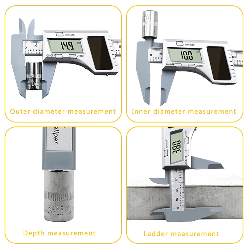 0-150 мм электронный Солнечный пластиковый суппорт мини-штангенциркуль измерения ювелирных изделий штангенциркуль цифровой дисплей для обработки металла