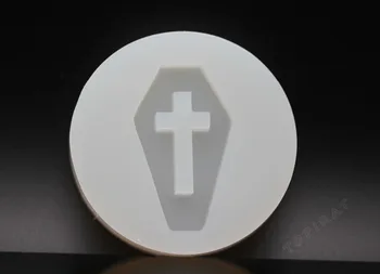 

1PCS Liquid Halloween Coffin Cross Silicone Mold DIY Resin Jewelry Pendant Necklace Pendant Mold Resin Molds For Jewelry