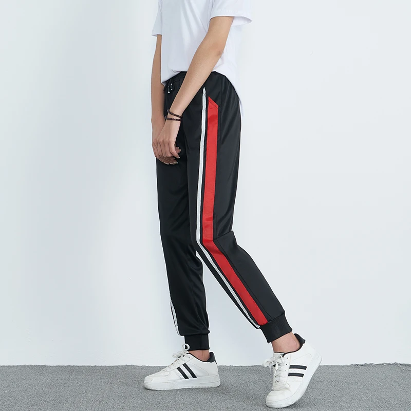 Womens Plain Side Slit Harem Trouser Ladies Casual High Fashion Black Pant