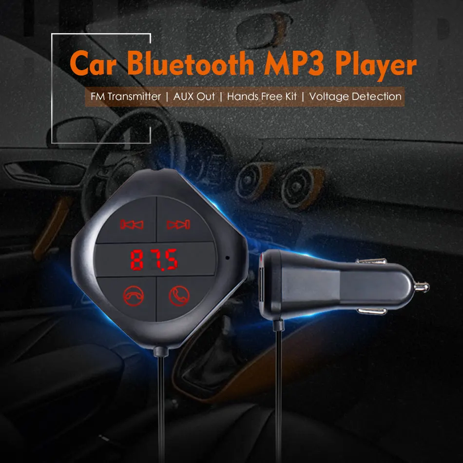 Автомобильный MP3 музыкальный плеер fm-передатчик модулятор AUX Out Bluetooth Handsfree Kit для телефона USB флэш слот карты Micro SD