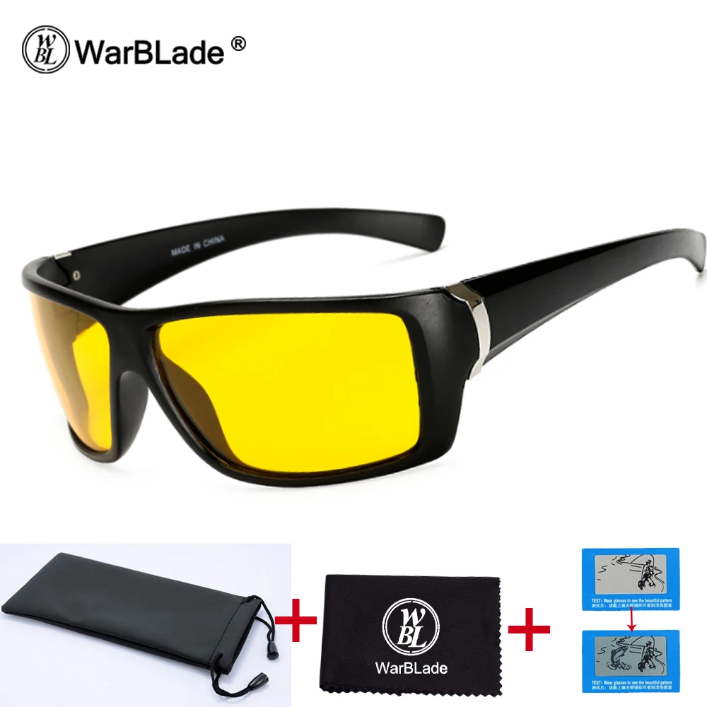 night vision WarBLade очки ночного видения для фар, поляризованные солнцезащитные очки для вождения, желтые линзы, защита от уф400 лучей, Ночные очки для водителя - Цвет оправы: night vision