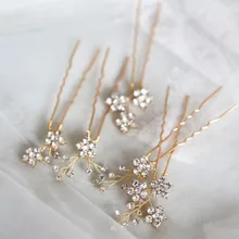 Jonnafe блестящие стразы, цветочные свадебные заколки для волос, набор золотого и серебряного цвета, свадебные украшения для волос, аксессуары