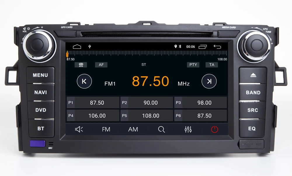 Top 7 Inch Android 9.0 Quad Core Car DVD GPS Player For TOYOTA AURIS Multimedia Stereo Auto Radio Navigation Wifi/4G BT MAP DVR DAB+ 5