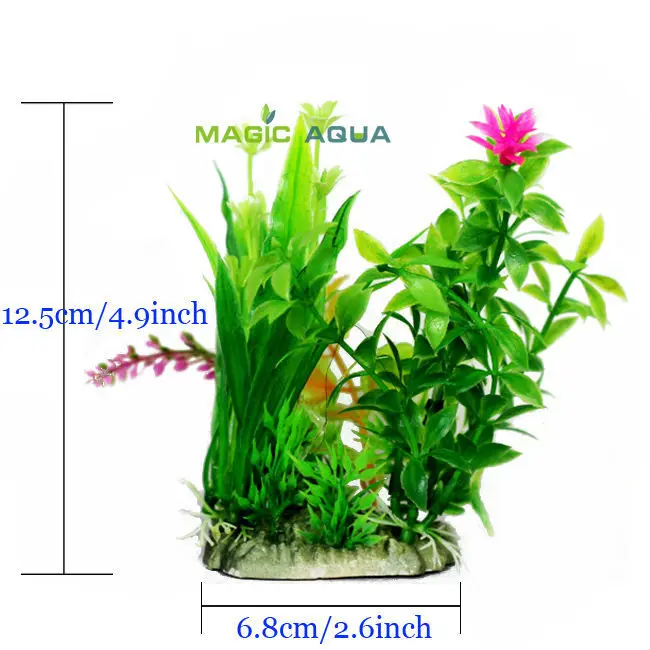 1 шт. искусственное пластиковое растение аквариумный Аквариум Украшение Волшебная Аква