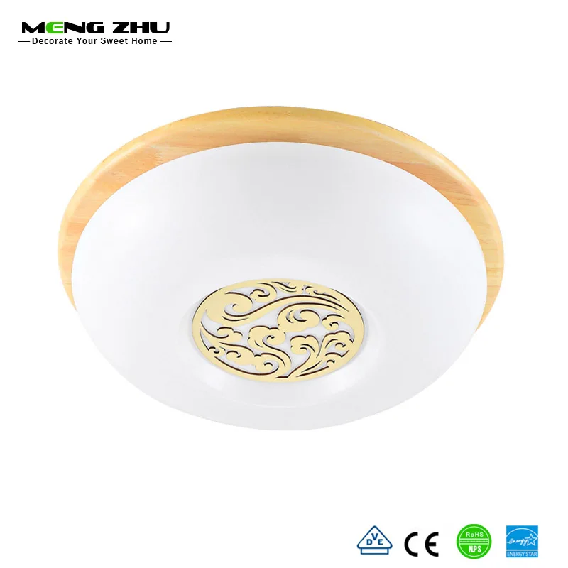 

MENGZHU LED Ceiling Light, 15W 18W 24W Universal Ceiling Lamp Acrlyic Wood LED lamps for Bedroom/Living Room