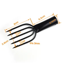 TopLine Tackle 2 pcs fishing spear fork 5 Prong Spear head harpon  hook and Spear Gun  Diving fishing tools