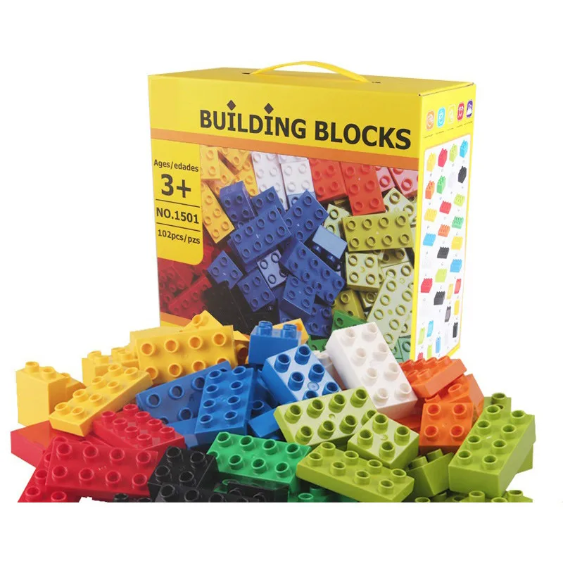 

Building Blocks 102 pcs Big Size Bricks Set NO.1501 City DIY Creative Bluk Bricks Educational Toys Compatible With Duplo
