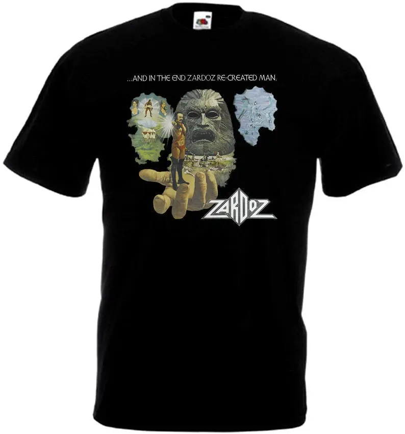 Черная футболка ZARDOZ v.1 с постером фильма все размеры мужская летняя рисунком