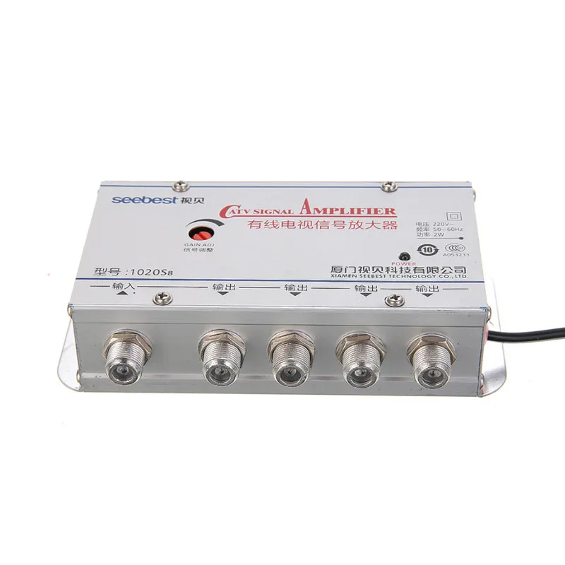 4Way CATV VCR TV Antenna Signal Amplifier 20DB High Quality Catv Booster Splitter 45-860MHz TV Antenna Mayitr