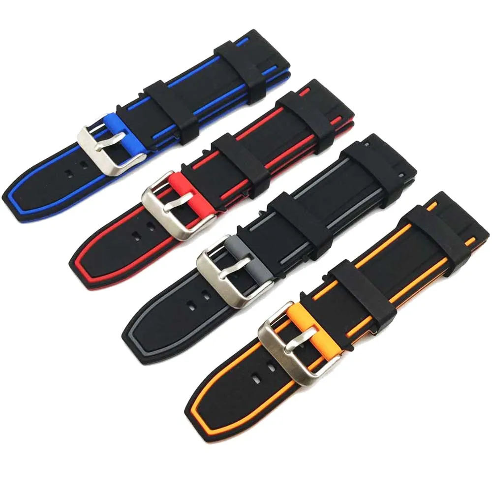 

Silicone Watchbands 18mm 20mm 22mm Rubber Watch bands Strap For Hours Dive Sport Band Waterproof Strap on Watch Belt Watchstrap