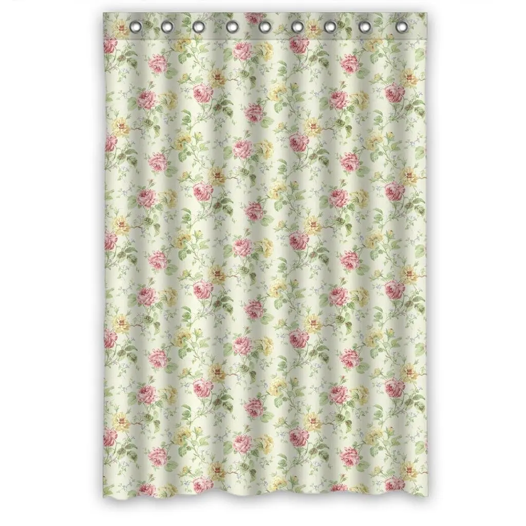 

RELAX Ancient Vintage Style Flower Floral Blossom Warm Style Shower Curtain 48"(w) x 72"(h)