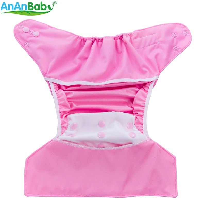 Ananbaby 1 шт. Регулируемые Многоразовые подгузники из ткани с двойной ластовицей