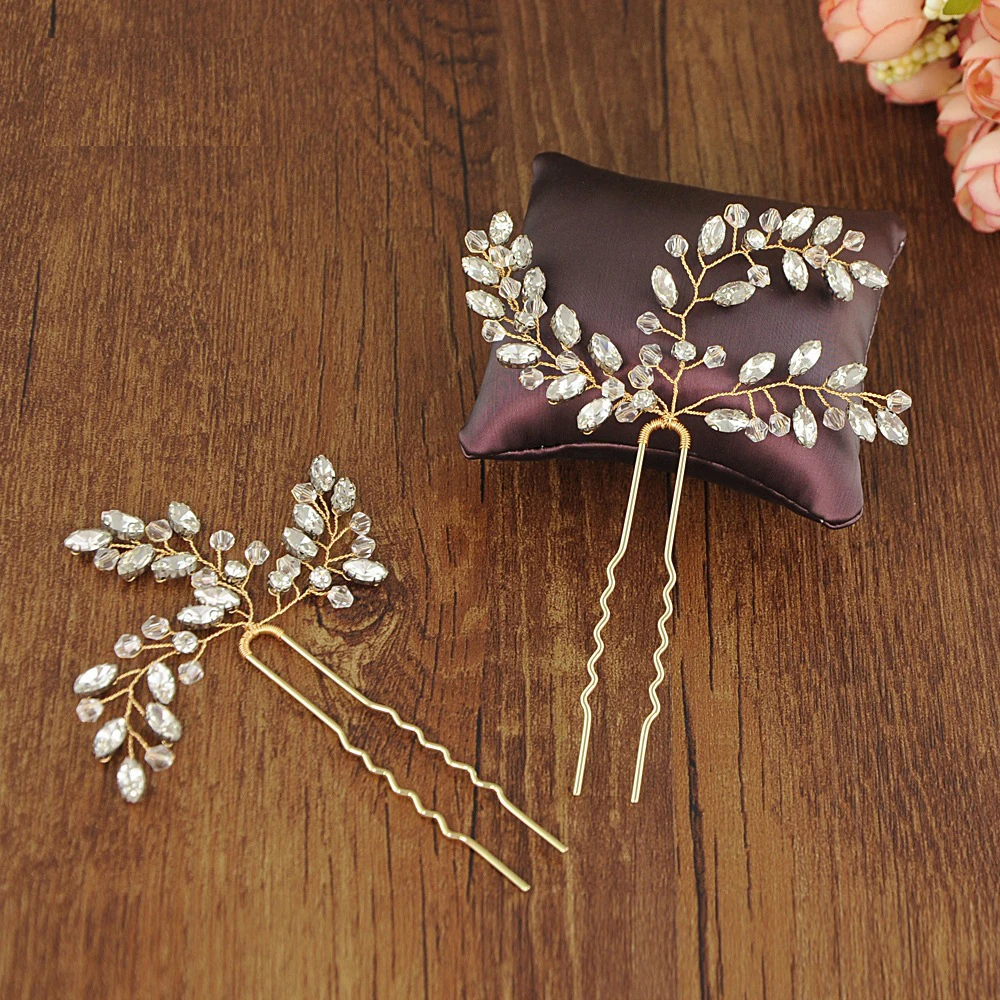 Gold Color Hair Pins  (3)