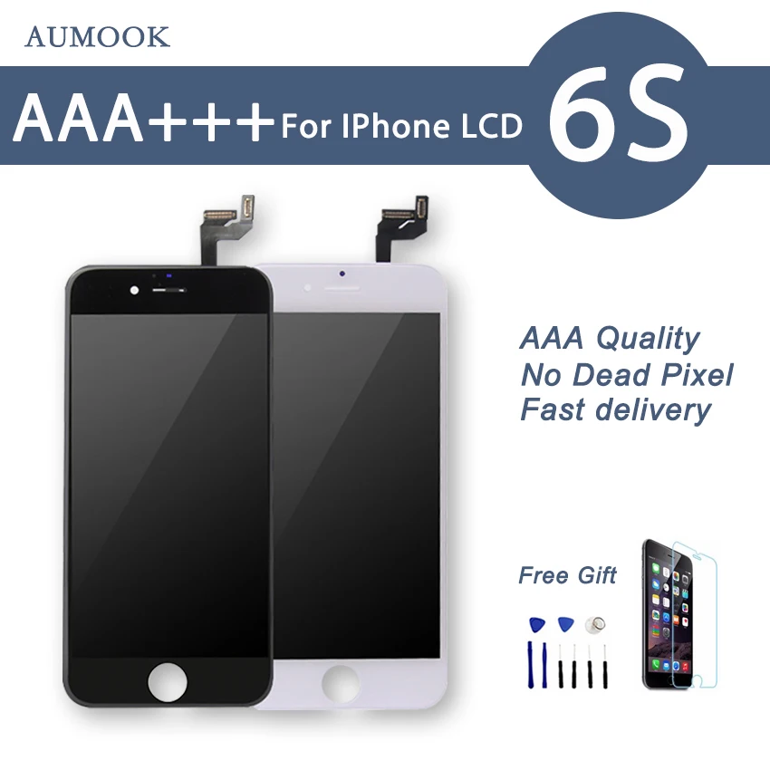 

10Pcs/lot 100% AAA No Dead Pixel for IPhone 6S LCD Display Touch Screen 4.7 Digitizer Assembly Replacement Fast Free Shipping