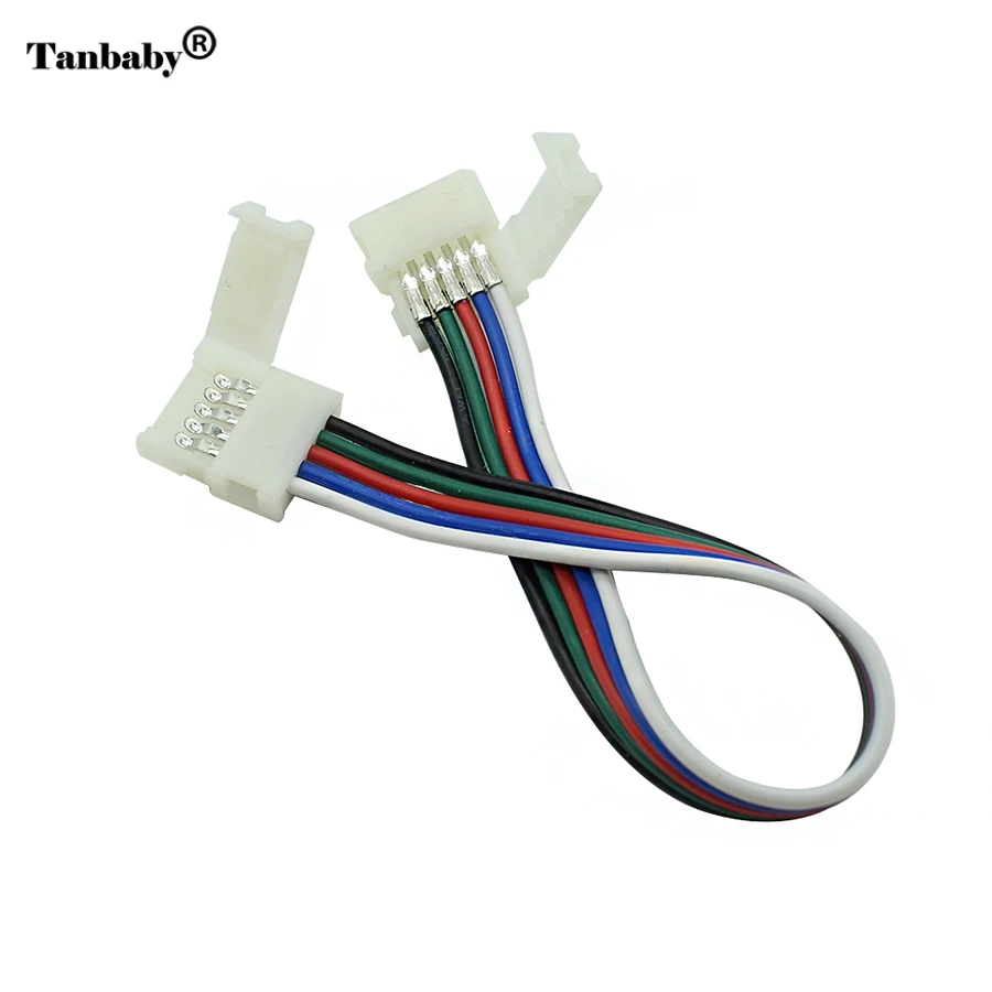 

Tanbaby 1Pcs Solderless 5Pin 10mm RGBW Extend Cable Connector for LED RGBW Strip