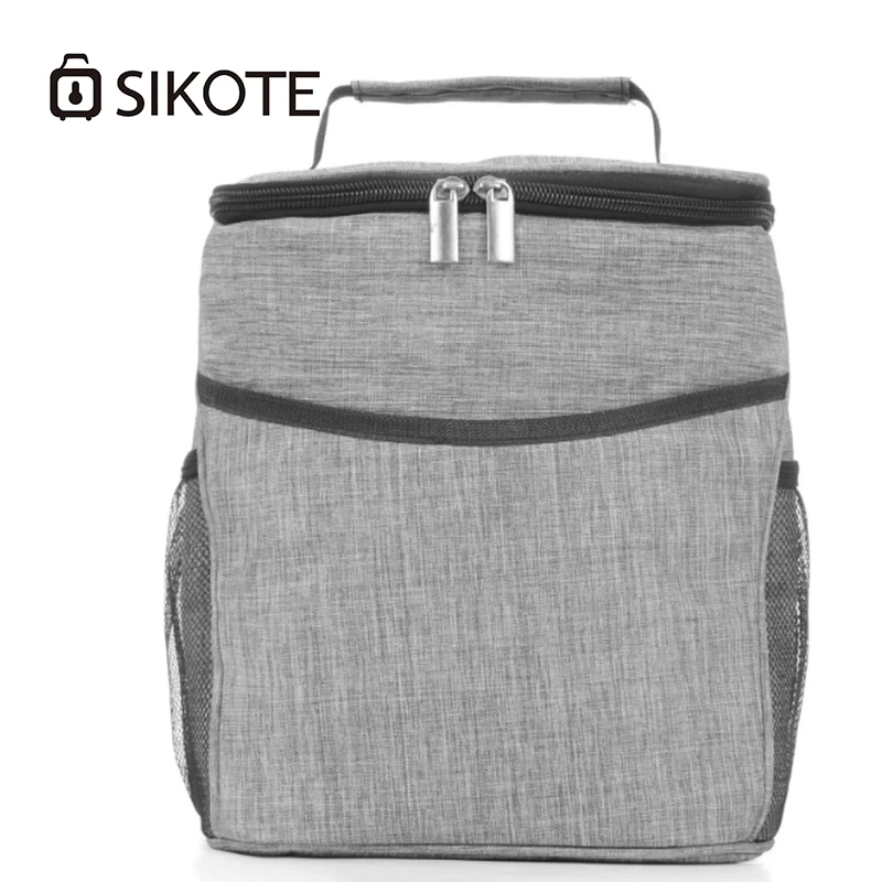 SIKOTE Oxford Cooler Bags for Wine Women Lunch Bag Black Bags Cooler Lunch Box Bags Waterproof Thermal Food Fruit Package