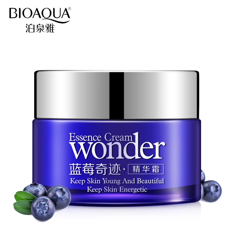 BIOAQUA Blueberry Face Cream Essence Whitening Cream Moisturizing Snail Cream Deep Hydrating Anti Wrinkle Face Serum 2