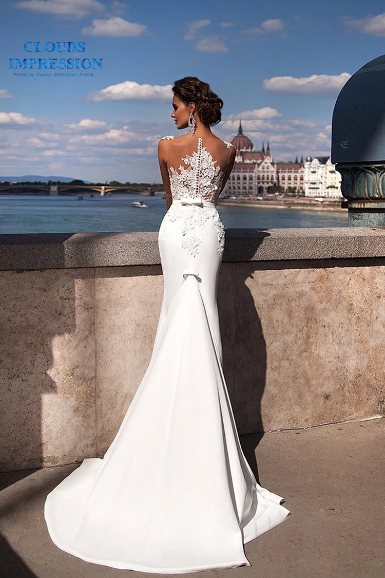 Роскошные свадебные платья Русалка со съемным шлейфом Труба Свадебное платье размера плюс