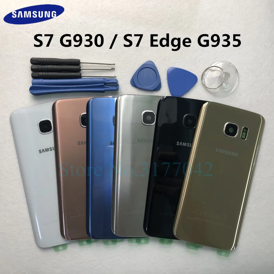 

S7 Back Battery Cover Housing For Samsung Galaxy S7 Edge G935 G935F G935FD S7 G930 G930F G930FD Back Rear Glass Case + Tools