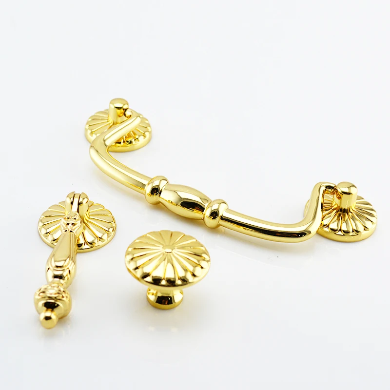

5'' Gold Cupboard Knob Ring Pulls Handles Drawer Bail Pull Dresser Handles / Kitchen Cabinet Pulls handles Knobs Furniture 128mm