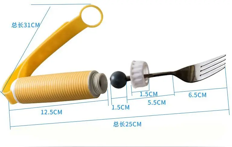 Инсульт hemiplegia для пожилых людей, вспомогательная посуда, палочки для еды, ложка для инвалидов, анти-встряхивание рук, оборудование для еды, paraplegic reabiritati