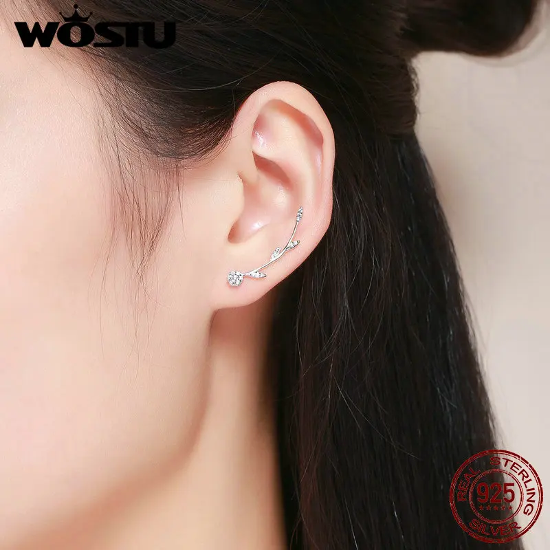Женские серьги гвоздики в виде листьев из серебра 925 пробы|fashion stud earrings|stud earringsstud
