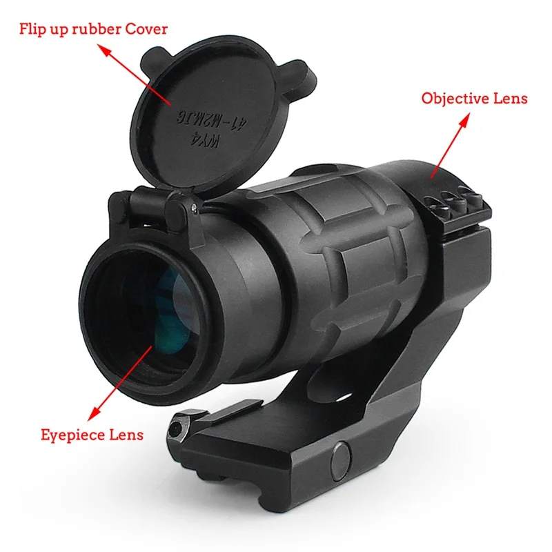 Tactical 3x25MM Magnifier Riflescope Optics Rifle Scope fit 20MM Rail w Protect Cover for Airsoft Hunting (18)