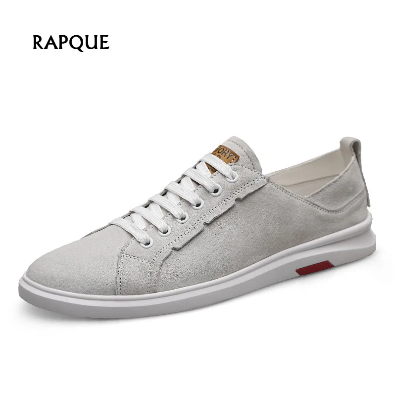 

Casual shoes men flats mens loafers men genuine swede leather sneakers top quality walking shoes male lace-up big size 46