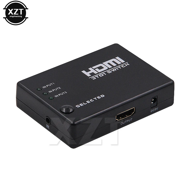 Новинка 3 Порты 1080 P видео HDMI переключатель сплиттер концентратор Sup Порты 3D для HDTV PS3 DVD/с ИК-пультом дистанционного управления/приемный кабель