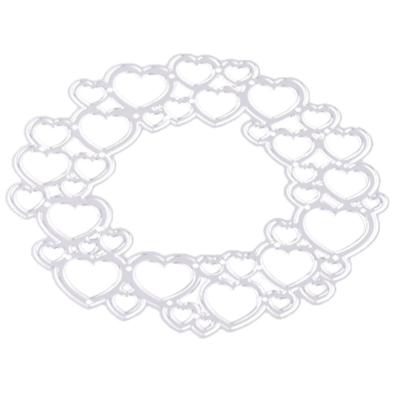 

Love Heart Circular DIY Cutting Dies Stencils Scrapbooking Album Decorative Embossing Craft Paper Card Die Cuttings