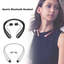 Bluetooth гарнитура спортивные стерео беспроводные наушники с выдвижными наушниками с двойным микрофоном шумоподавление наушники