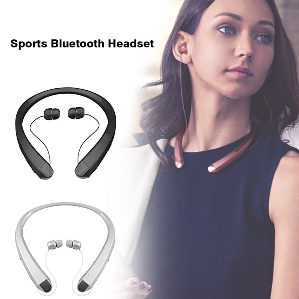 Bluetooth гарнитура спортивные стерео беспроводные наушники с выдвижными наушниками